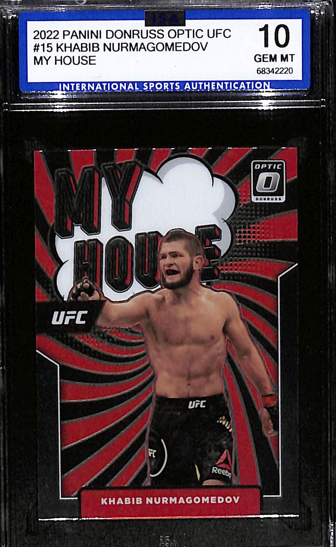 2022 Panini Donruss Optic UFC Khabib Nurmagomedov #15 My House (ISA)10 GEM-MT