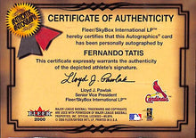 Load image into Gallery viewer, 2000 FERNANDO TATIS Fleer / Skybox Autographics 81/250