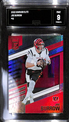 2022 JOE BURROW Donruss Elite # 15 (GMA) 9 Mint