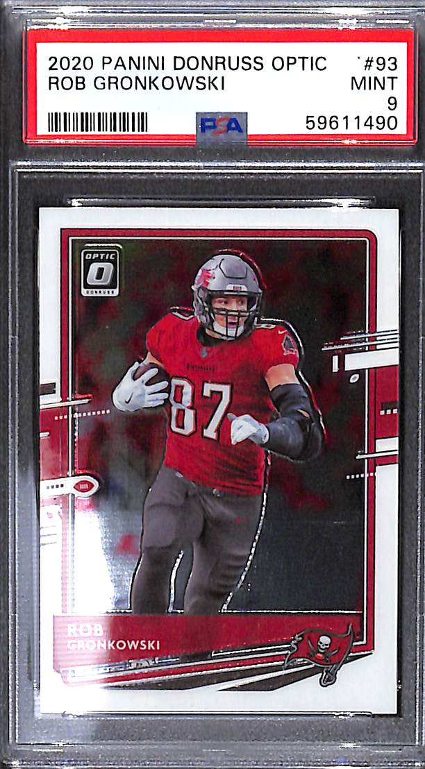 2020 ROB GRONKOWSKI Panini Donruss Optic # 93 (PSA9)