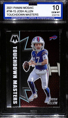 2021 JOSH ALLEN Panini Mosaic Touchdown Masters # TM-15 (ISA10)