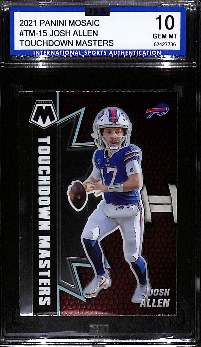 2021 JOSH ALLEN Panini Mosaic Touchdown Masters # TM-15 (ISA10)