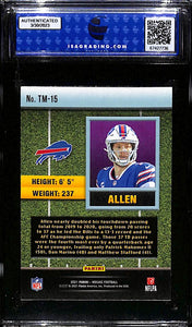 2021 JOSH ALLEN Panini Mosaic Touchdown Masters # TM-15 (ISA10)