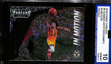 2018 GIANNIS ANTETOKOUNMPO Panini Threads In Motion Dazzle # 4 (ISA4)