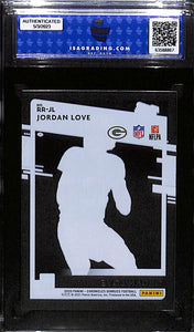 2020 JORDAN LOVE Panini Chronicles Clearly Donruss Rated Rookie # RR-JL (ISA9)