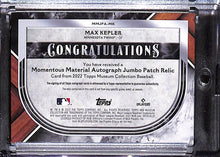 Load image into Gallery viewer, 2022 MAX KEPLER Topps Museum Collection Jumbo Patch # MMJPA-MK 07/15