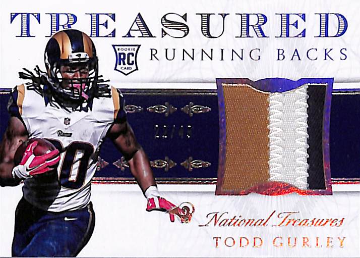 2015 Todd Gurley (RC) Panini National Treasures # TRB-TG 22/49