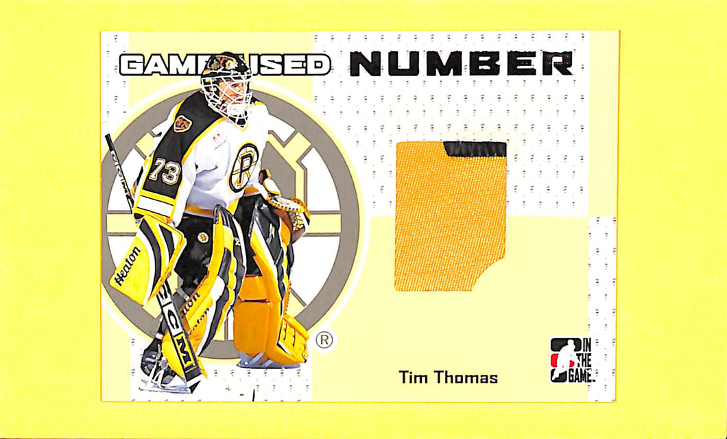 2006 Tim Thomas Game Used Number - GUN-35