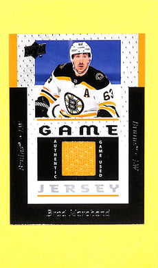 2021-22 Brad Marchand # GJ25-BM Upper Deck Game Jersey