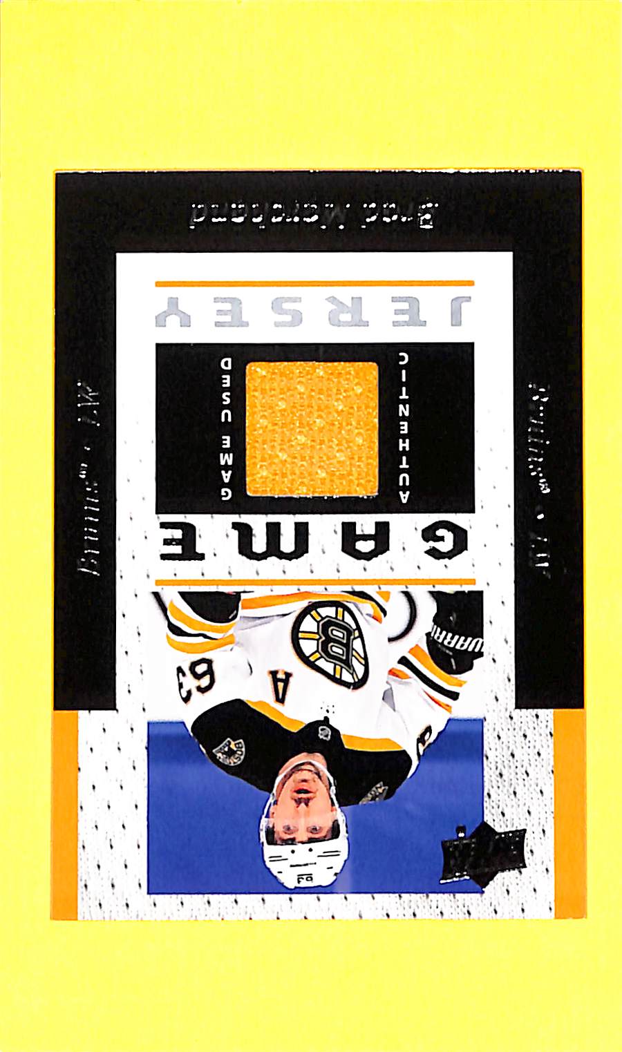 2021-22 Brad Marchand # GJ25-BM Upper Deck Game Jersey