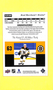 2021-22 Brad Marchand # GJ25-BM Upper Deck Game Jersey