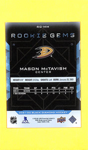 2021-22 Mason McTavish # RG-MM Black Diamond Rookie Gems 074/399