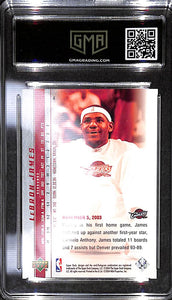 2003 Lebron James Upper Deck #4 Phenomenal Beginning Rookie (GMA 10 Gem MT)