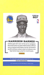 2012-13 Harrison Barnes #207 Panini Threads (Auto)