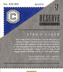 2019 Ryan O'hearn # RM-RO Panini Cornerstone (06/25)