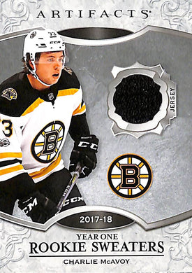 2017-18 Charlie McAvoy # RS-CM Artifacts Rookie Memorabilia