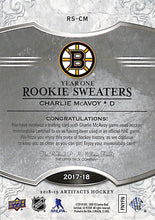 Load image into Gallery viewer, 2017-18 Charlie McAvoy # RS-CM Artifacts Rookie Memorabilia