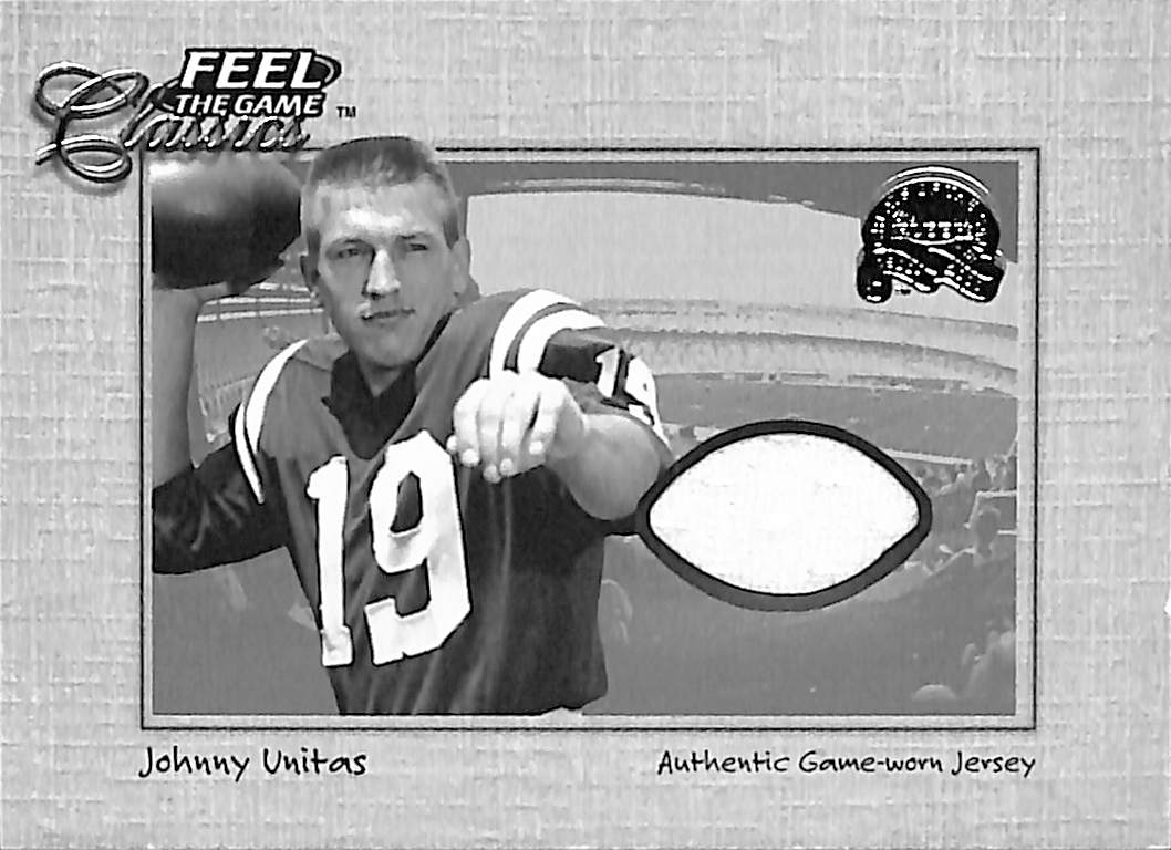 2000 Fleer Greats Of the Game - Feel The Game Classics # JOUN - Jonny Unitas