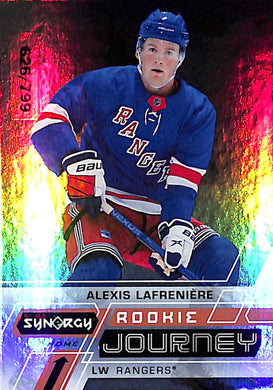 2020-21 Upper Deck Synergy # RJ-AL - Rookie Journey Alexis Lafreniere 626/799