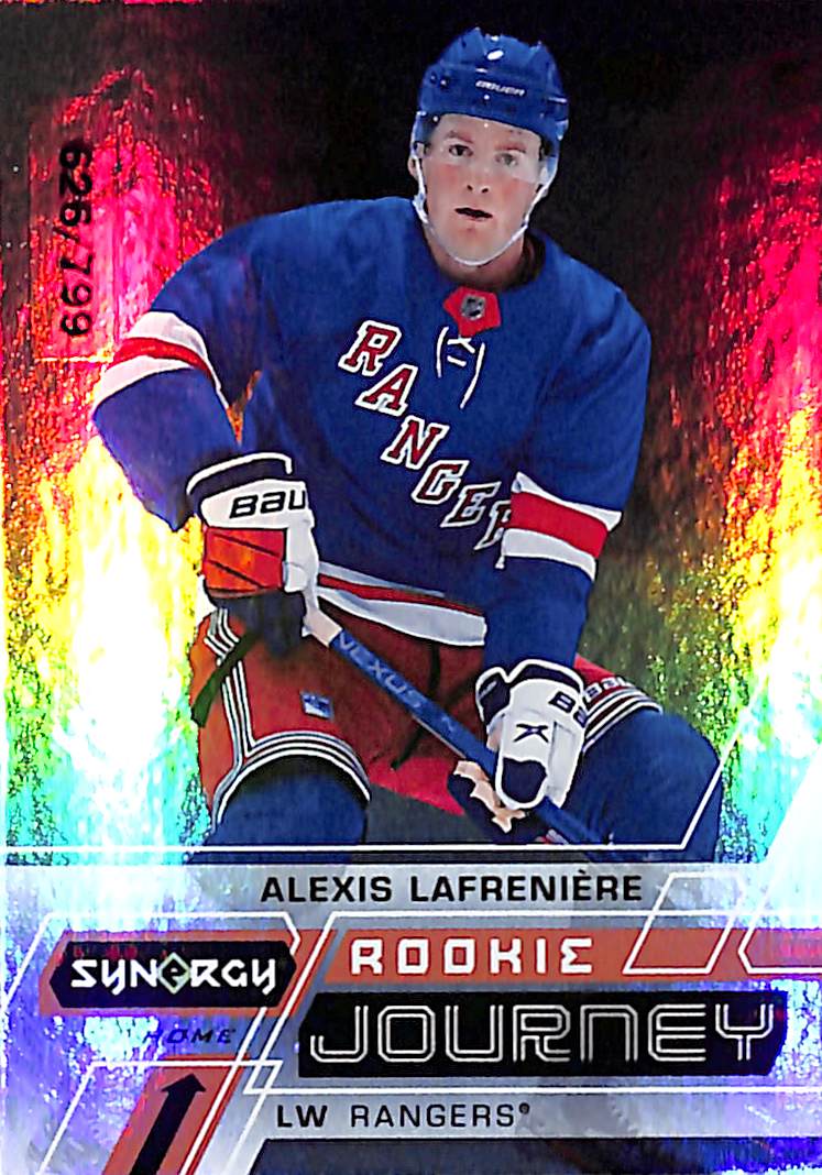 2020-21 Upper Deck Synergy # RJ-AL - Rookie Journey Alexis Lafreniere 626/799