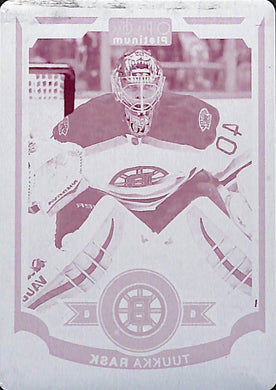 2016 Tuukka Rask # 55 / 2015-16 OPC Platinum Hocket (1/1) Printing Plate