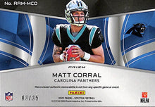 Load image into Gallery viewer, 2022 Matt Corral # RRM-MCO Spectra Rising Rookies (03/35)