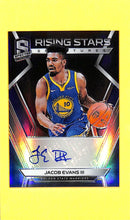 Load image into Gallery viewer, 2018-19 Jacob Evans III # RS-JEV Panini Spectra Rising Stars (45/75)