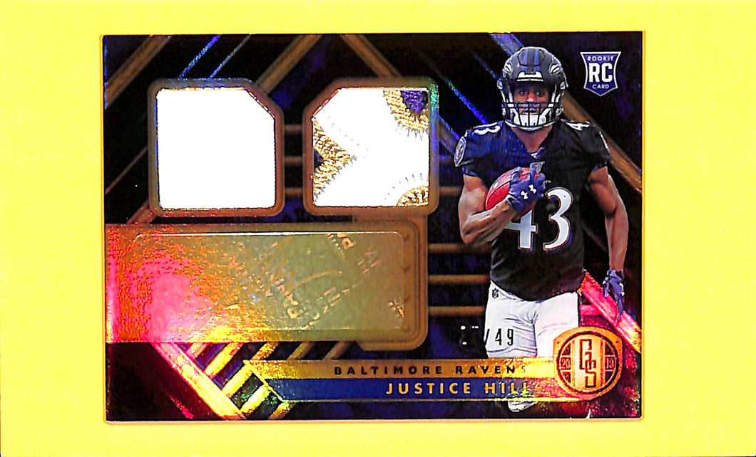 2019 Justice Hill # 264 (RPA) Panini Gold Standard (27/49)