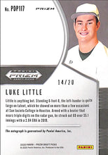 Load image into Gallery viewer, 2020 Prizm Draft Picks Luke Little # PDP-117 Auto 14/30