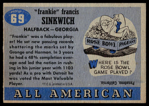 1955 Topps All-American #69 Frank Sinkwich