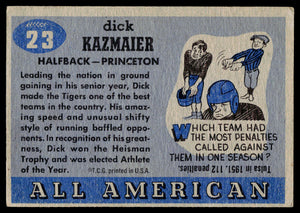 1955 Topps All-American #23 Dick Kazmaier