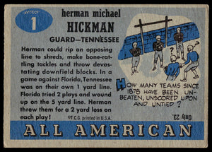 1955 Topps All-American #1 Herman Hickman