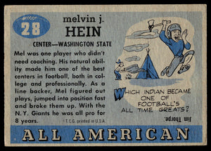 1955 Topps All-American #28 Mel Hein