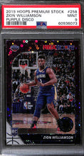 Load image into Gallery viewer, Zion Williamson 2019 Hoops Premium Stock Purple Disco PSA 9