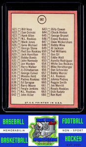 1969 Topps #582a 7th Series Check List: 589-664  White Circle on Back