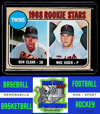 1968 Topps #589 Twins 1968 Rookie Stars (Ron Clark / Moe Ogier)