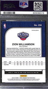 Zion Williamson 2019 Hoops Premium Stock Purple Disco PSA 9