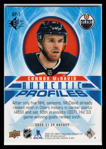 2020 Upper Deck SP #AP-1 Connor McDavid NM