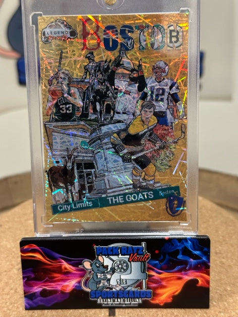 The GOATS of Boston Custom Card - Brady, Bird, Orr, Ortiz - City Limits