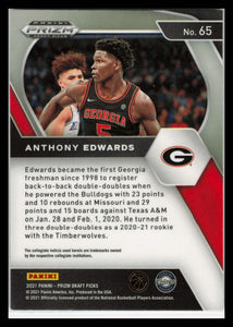 2021 Panini Prizm Draft Picks #65 Anthony Edwards NM