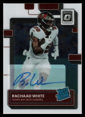 2022 Optic Football Rachaad White Base Rated Rookie Auto 040/150 Tampa Bay Bucs