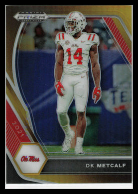 DK Metcalf 2021 Panini Prizm Draft #57 Black Gold 3/5 Ole Miss Seahawks