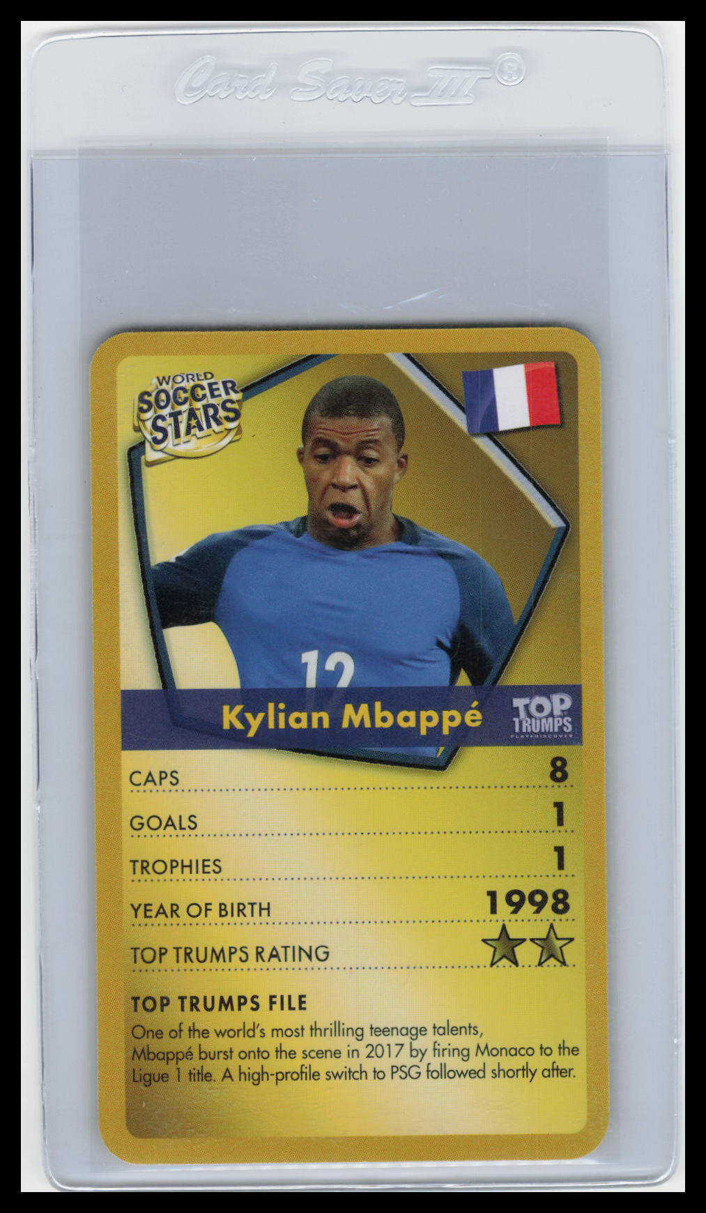 Kylian Mbappe Rookie 2018 Top Trumps World Football Stars