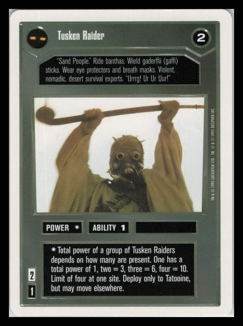 1995 Star Wars Card Game: Premiere Expansion Set Tusken Raider 0bt4