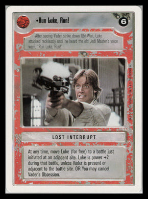 1995 Star Wars Card Game: Premiere Run Luke Run! #RLRU rs0