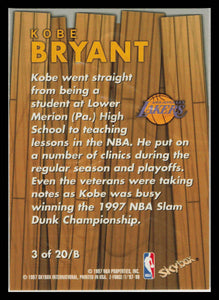 Kobe Bryant 1997-98 Skybox Z Force Boss #3 Lakers