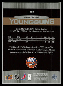 2011-12 UD Series 2 Young Guns Exclusives Rookie 05/10 #482 Anders Nilsson