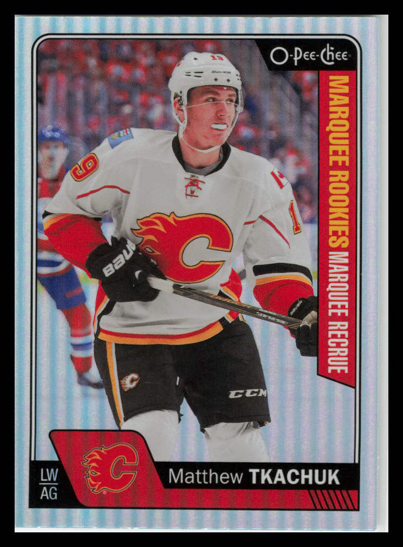 16/17 O-Pee-Chee Marquee Rookies Matthew Tkachuk Foil Parallel