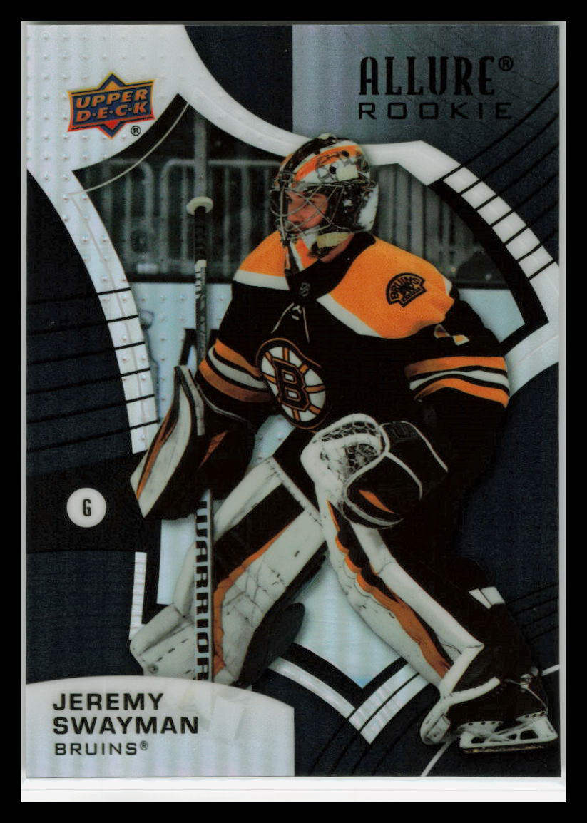 2021-2022 Upper Deck Allure #146 Jeremy Swayman RC Black Rainbow Boston Bruins