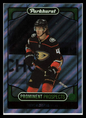 2021-22 Upper Deck Parkhurst Prominent Prospects Trevor Zegras #PP17 Rookie RC